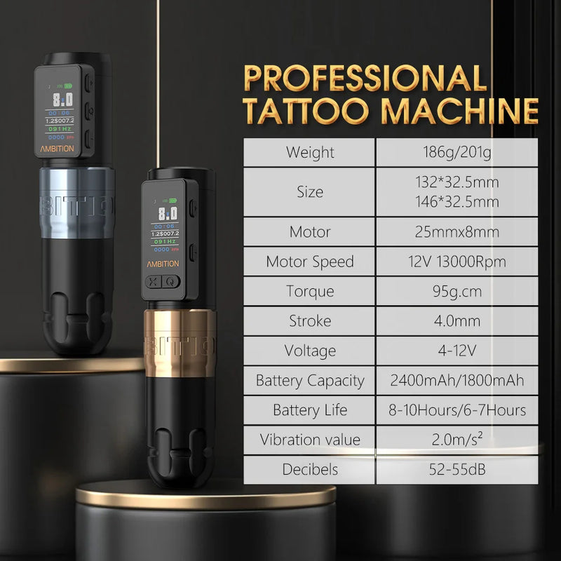 Ambition Soldier Max Kit Wireless Tattoo Machine