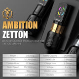 Ambition Zetton Wireless Tattoo Machine Pen