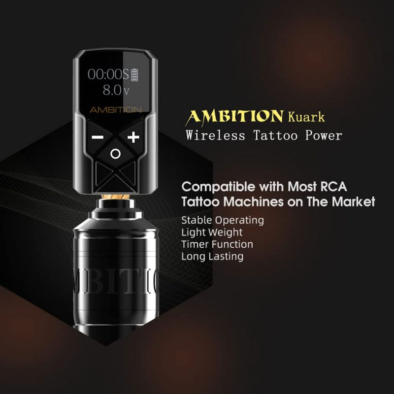 Ambition Kuark Mini RCA Tattoo Power Supply