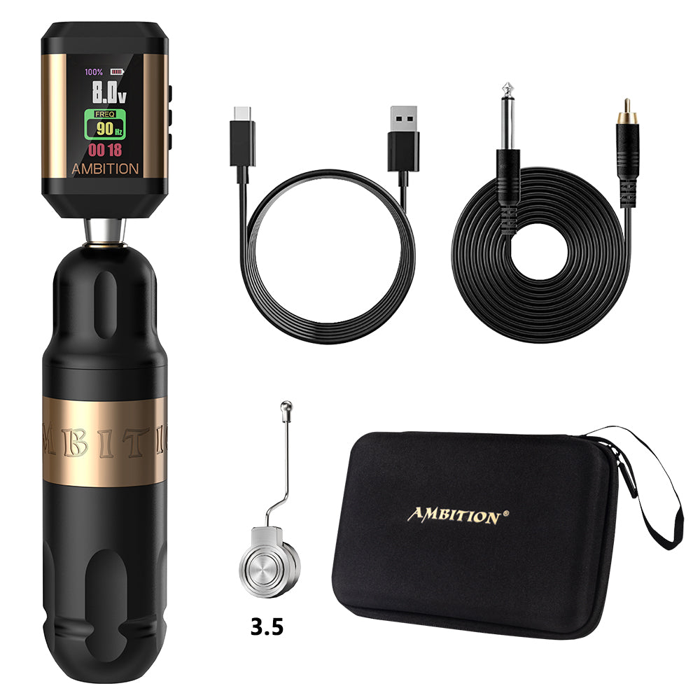 Ambition Vibe Rotary Tattoo Machine Short Pen Kit