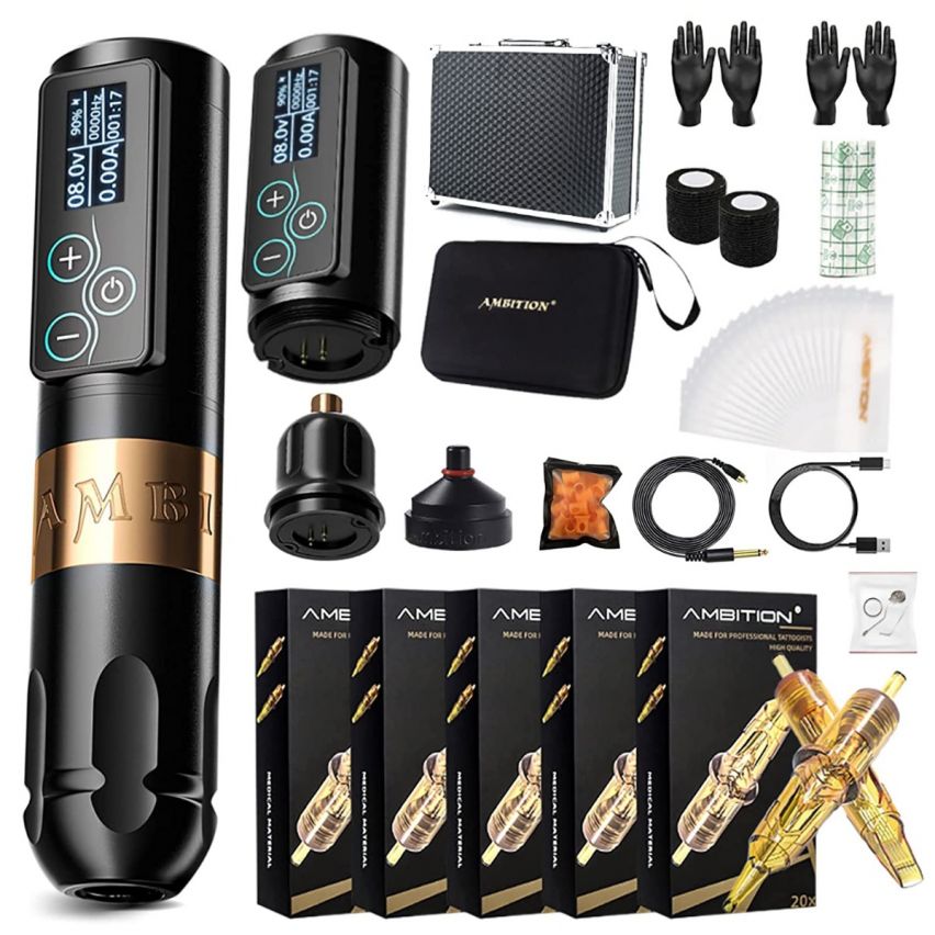 Tattoo Kit | Ambition Vibe Wireless Tattoo Machine Kit