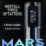 Ambition Mars-U Adjustable Stroke Wireless Tattoo Machine