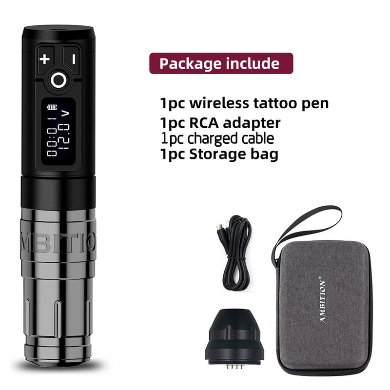 Ambition Ninja Wireless Tattoo Machine Pen with 4mm Stroke 
