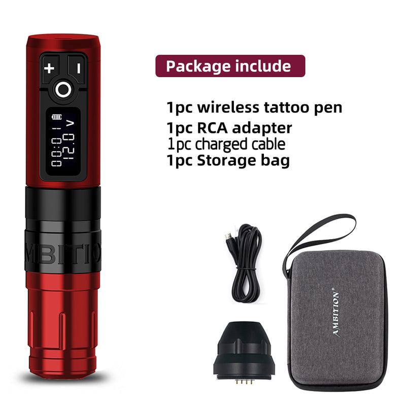 Ambition Ninja Wireless Tattoo Machine Pen with 4mm Stroke 